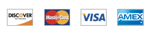Discover, MasterCard, Visa, Amex Cards Logos